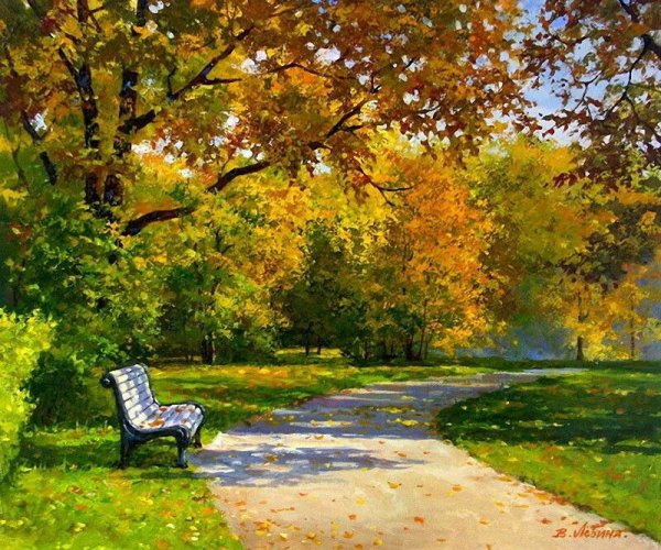 Осенний пейзаж живопись Левин