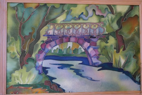 Декоративный пейзаж батик