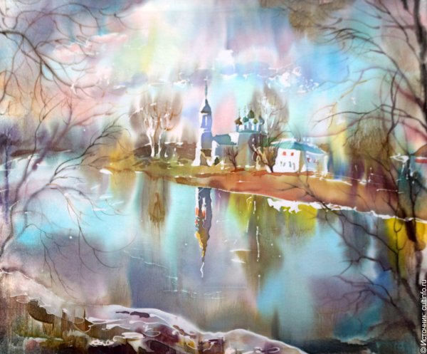 Холодный батик деревья