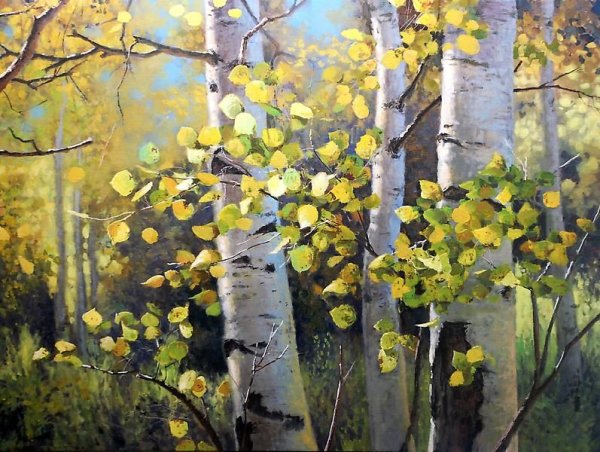 Осень мастихином акрил