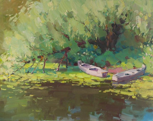 Пейзаж темперой Академическая живопись