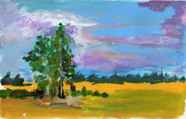 Пейзажи для рисования красками