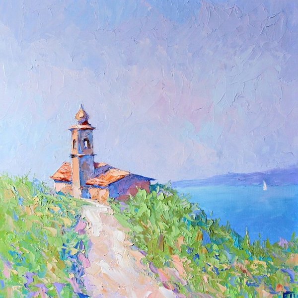 Пейзаж темперой