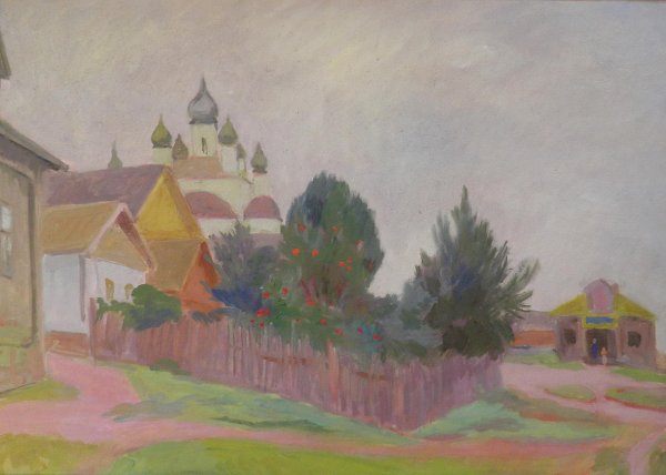 Пейзаж темпера Этюд