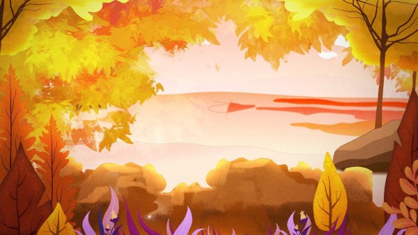 Мультяшный фон осень