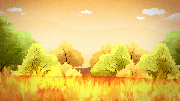 Мультяшный фон осень