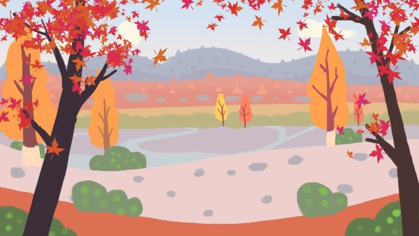 Рисунки в паинте осень