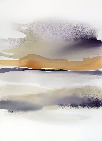 Абстрактный пейзаж акварелью