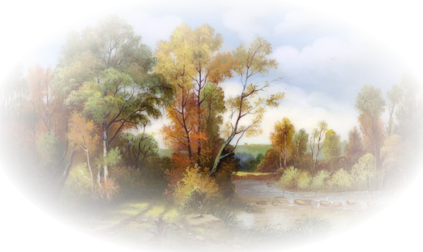 Осень на белом фоне