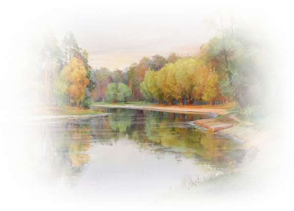 Летние пейзажи на прозрачном фоне