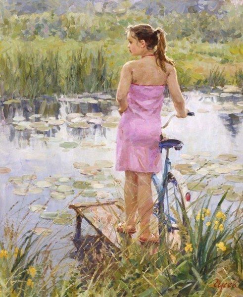 Пейзаж с велосипедом