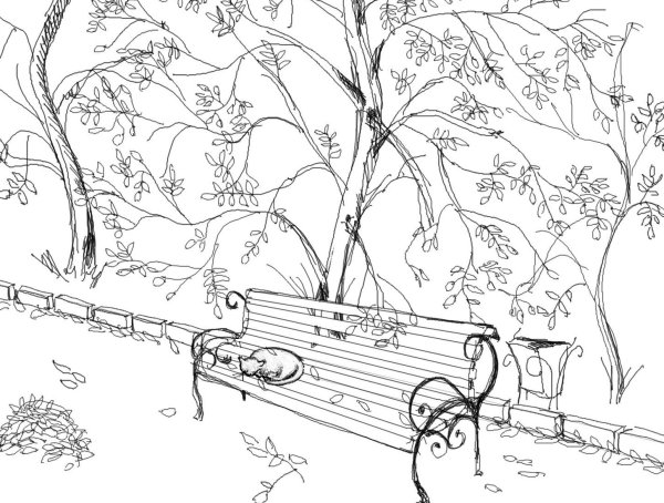 Поэтапный пейзаж карандашом