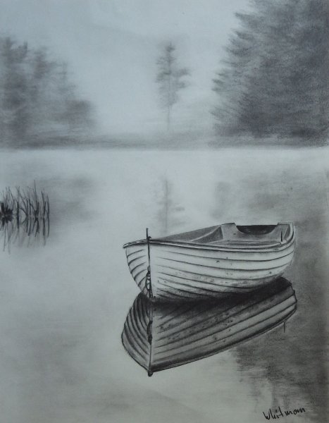 Пейзаж карандашом