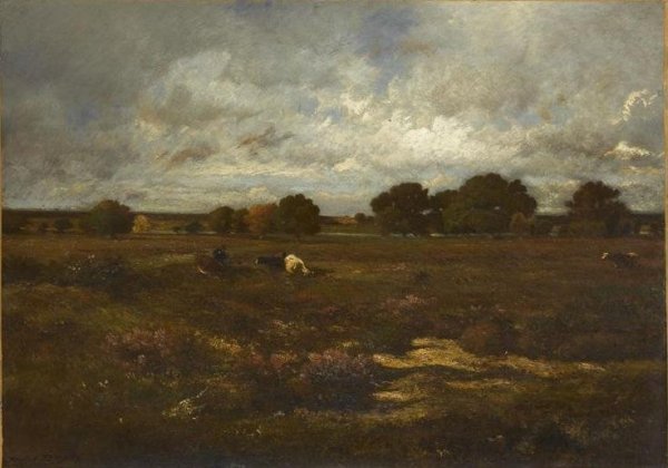 Жюль Дюпре пейзаж с коровами 1850