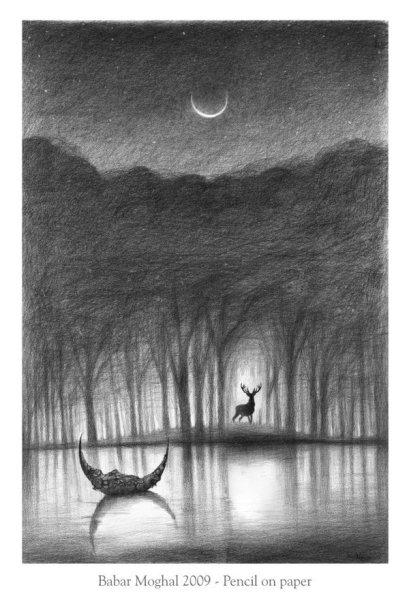 Живопись ночь улица фонарь аптека