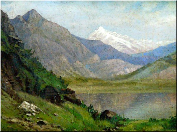 Пейзаж с двумя березами акварель м.ю Лермонтова 1828 1832 г