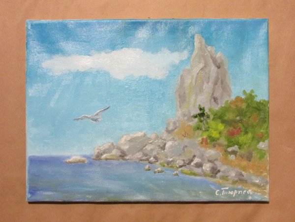 Пейзажи Крыма гуашью