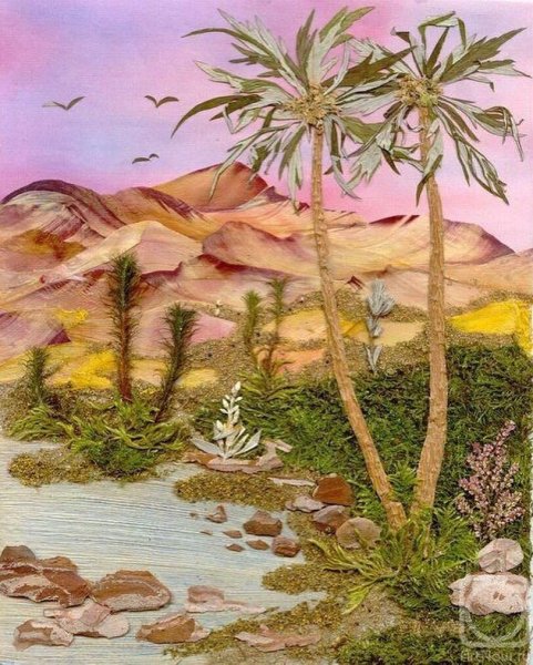 Пейзаж из природного материала