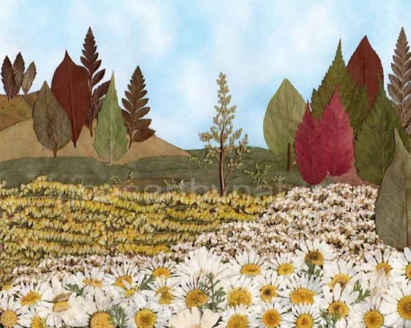 Пейзаж из природного материала