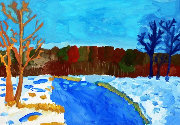 Весенний пейзаж для детей