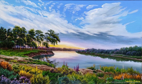 Картина река