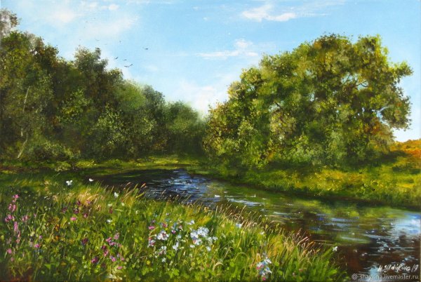 Речные пейзажи маслом