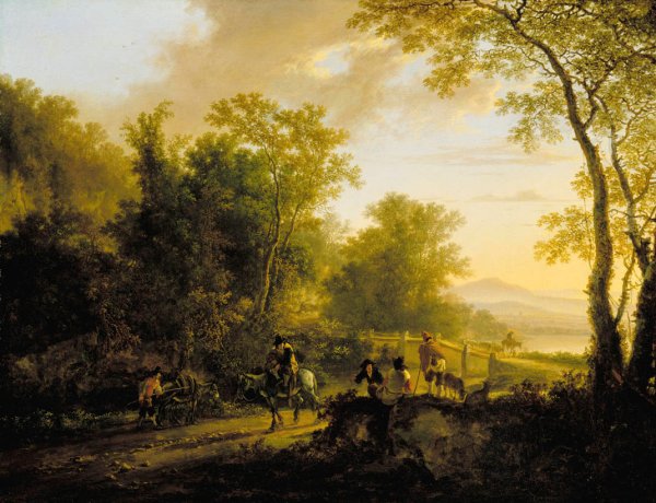 «Пейзаж с нимфами», Ян бот, Корнелис Ван Пуленбург