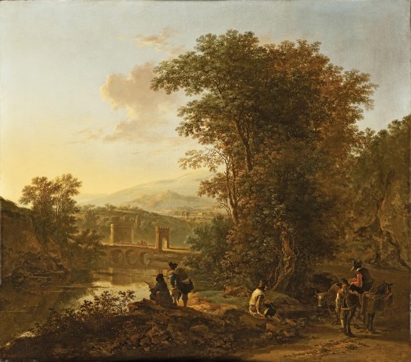 «Пейзаж с нимфами», Ян бот, Корнелис Ван Пуленбург