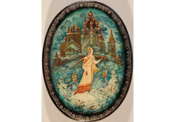 Лаковая миниатюра холуя Тихонравов