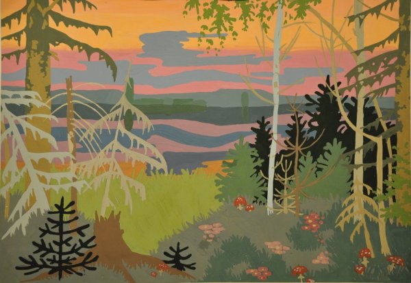 Декоративный пейзаж осень