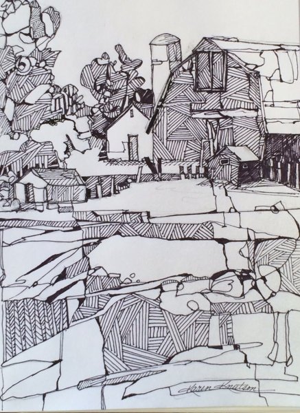 Стилизация пейзажа в графике