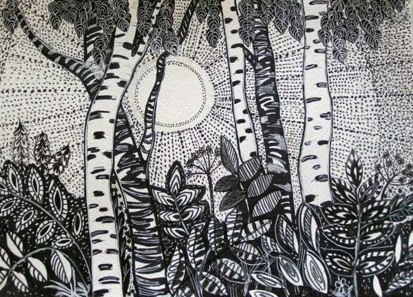 Зентангл дерево