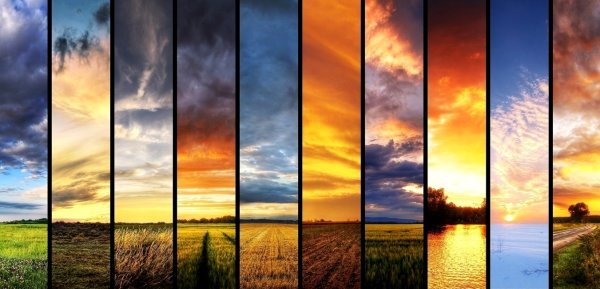 Пейзаж день и ночь