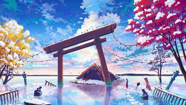 Природа Японии аниме