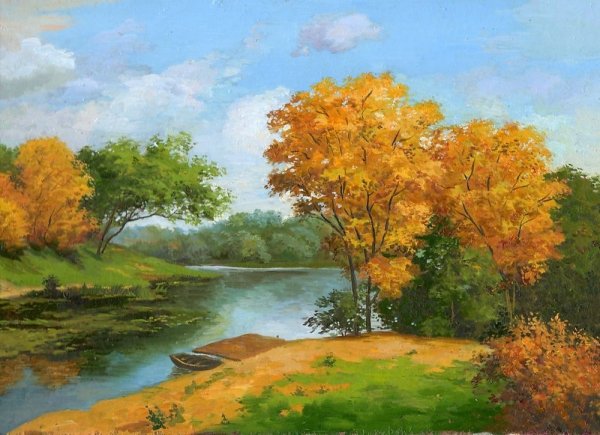 Осенний пейзаж живопись