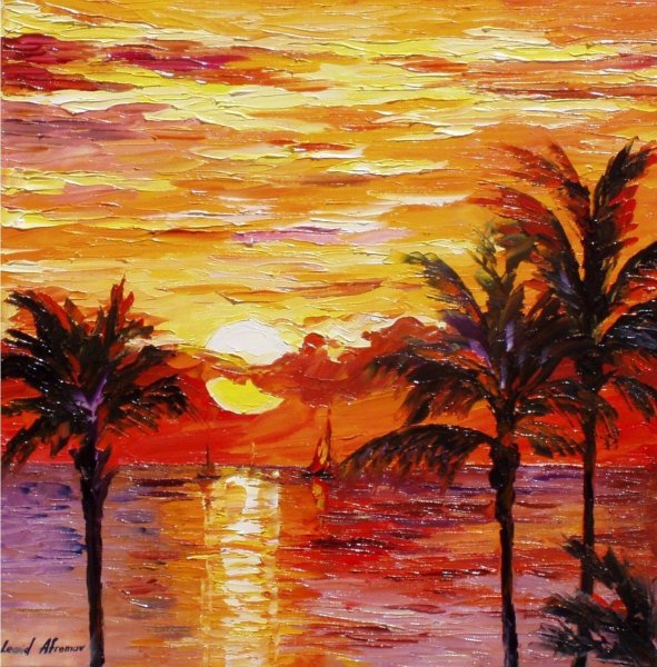 Пейзаж в теплой гамме