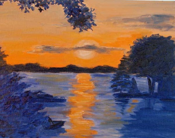 Пейзаж в контрастных цветах