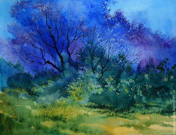 Пейзаж одним цветом