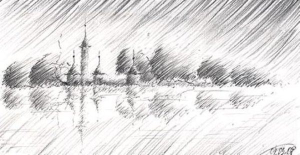 Пейзаж штрихами