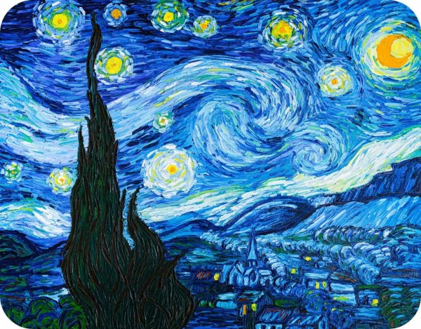 Ван Гог Звездная ночь фон