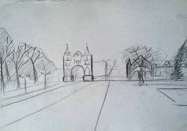 Линейная перспектива точка схода