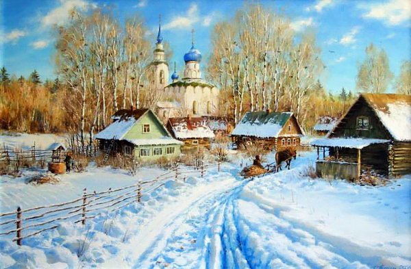 Гавриил Кондратенко зимний вечер 1883