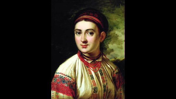 Тропинин Василий Андреевич. Украинка со сливами