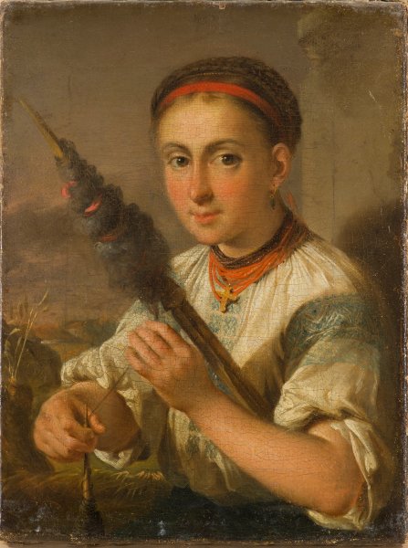 Тропинин в. а. девушка со сливами. 1848