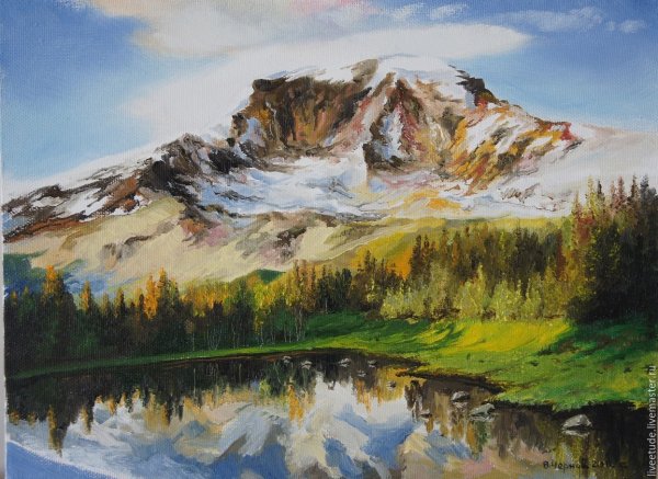 Бельчев картины горы акрилом