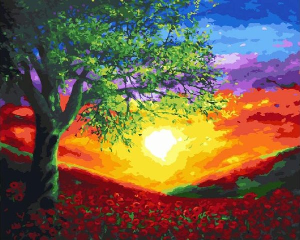 Пейзаж акрилом на холсте