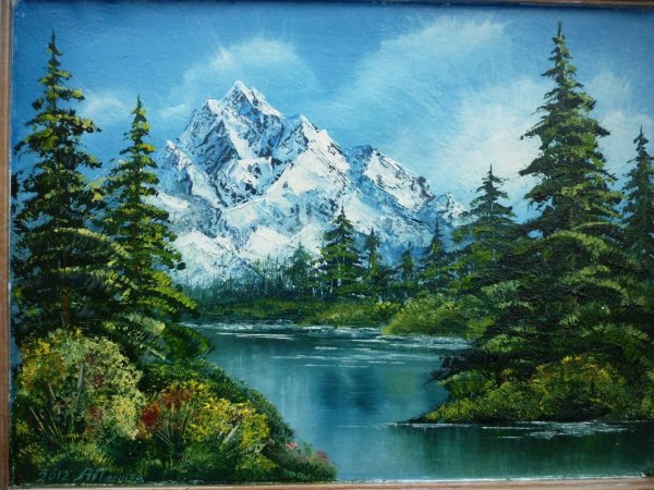 Пейзаж акрилом на холсте