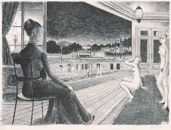 Поль Дельво ночной поезд