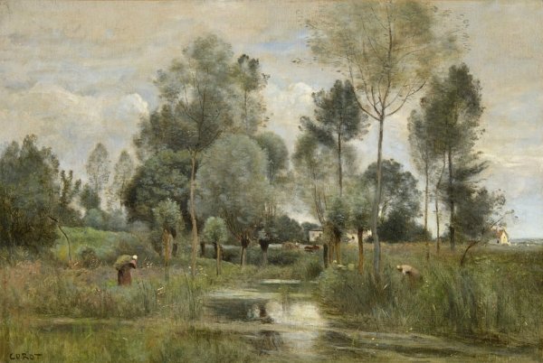 Камиль коро мост в Манте