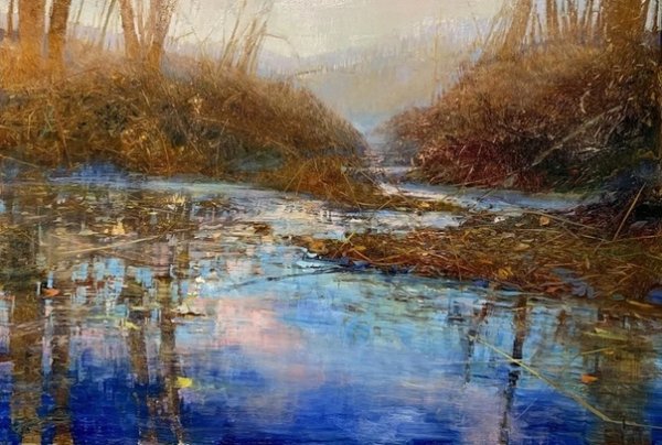 Картина небо в воде